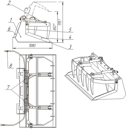 Ковш с прижимом 