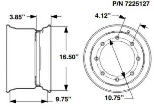 Диск колесный Bobcat 16.5 X 9.75 (7225127) 7225127